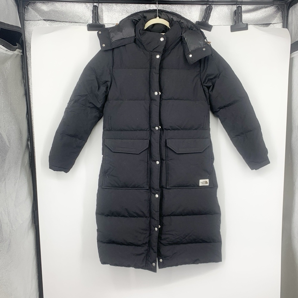 The North Face Women Size Medium Jacket Sierra Down Parka Coat Long Black Hood